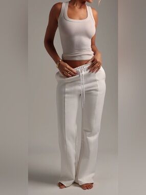 My Outfit Online Drawstring Pants Sweatpants- White